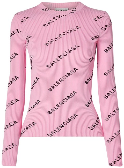 Balenciaga Printed Ribbed knit Sweater