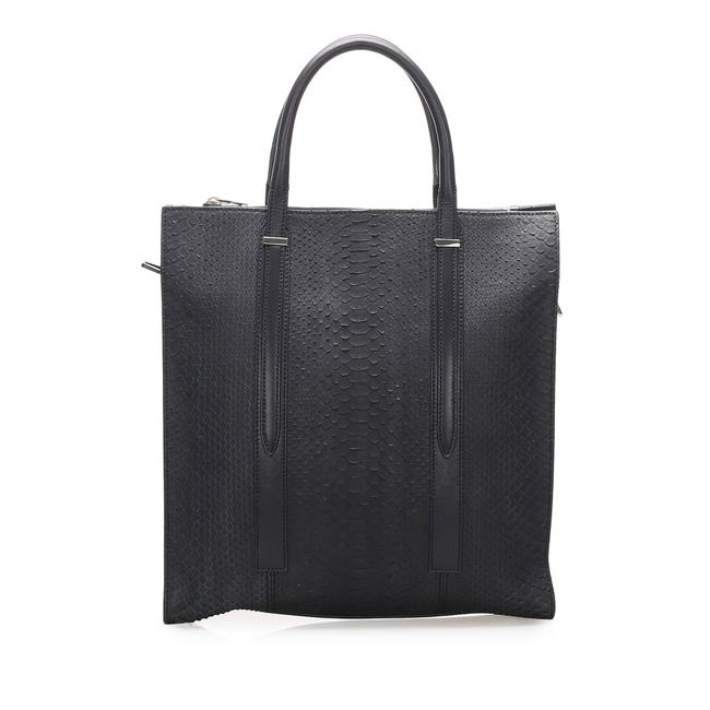 Balenciaga Python Blue Leather Satchel