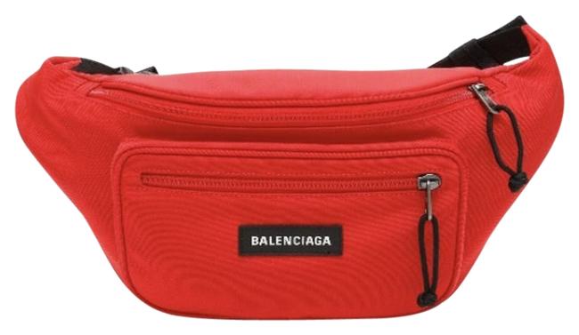 Balenciaga Red Nylon Messenger Bag