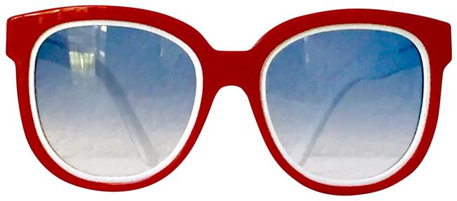 Balenciaga Red White Overd 1960s Retro Acetate Bal0106S 090b Sunglasses