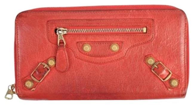 Balenciaga Red Zip Around 29bal919 Wallet