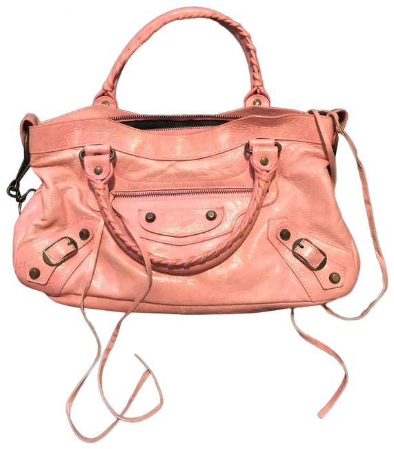 Balenciaga Sac Classique Pink Leather Shoulder Bag