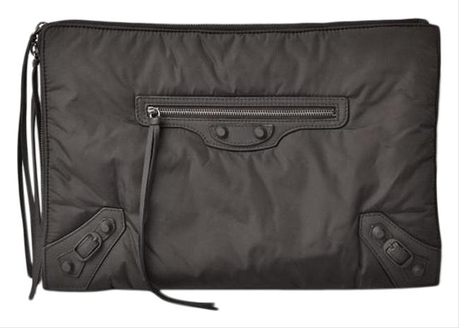 Balenciaga Second Classic Pouch 362967 Black Nylon Clutch