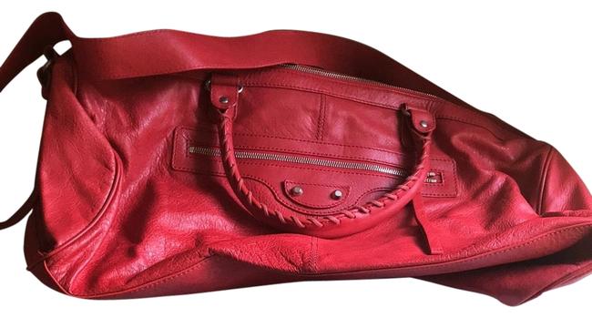 Balenciaga Small Red WeekendTravel Bag