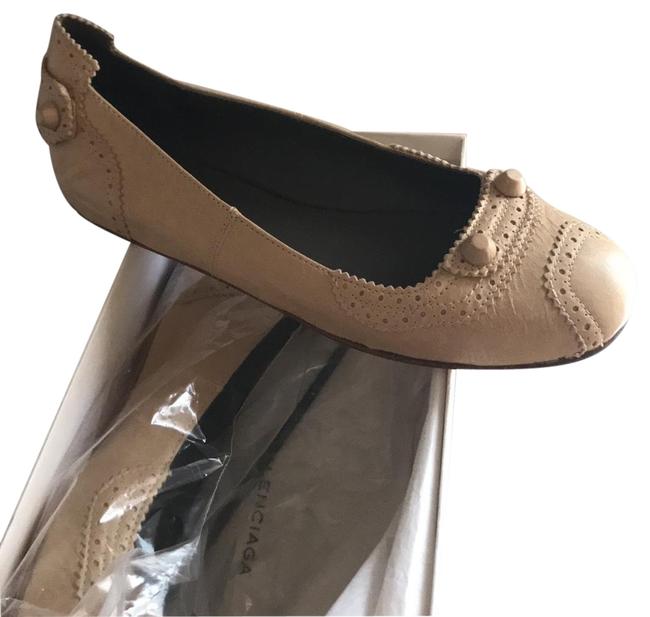 Balenciaga Tan Arena Flats
