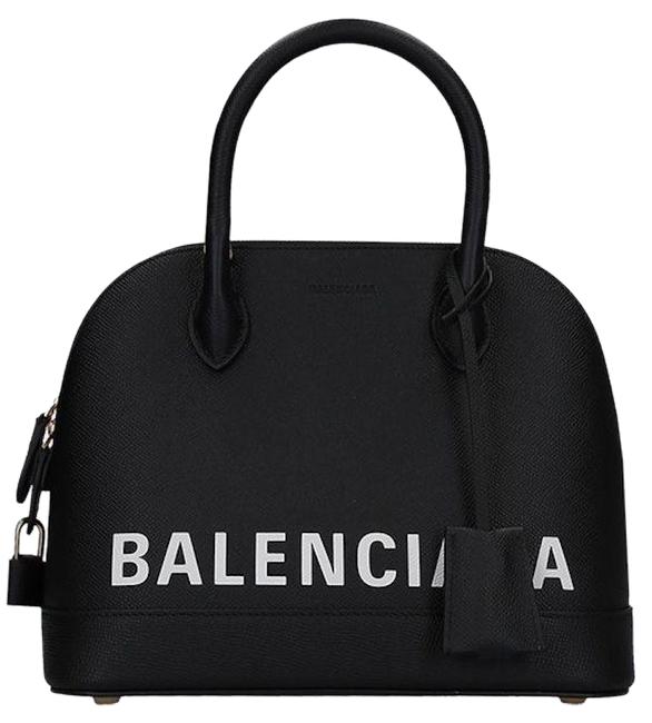 Balenciaga Top Handle Bag Xxs Ville Black Leather Satchel