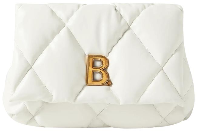 Balenciaga Touch Puffy Embellished Quilted Leather Clutch