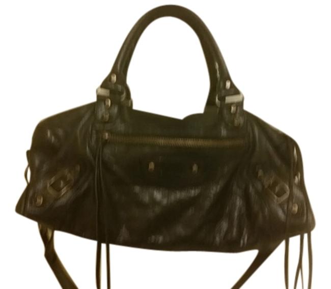 Balenciaga Twiggy Black Leather Shoulder Bag