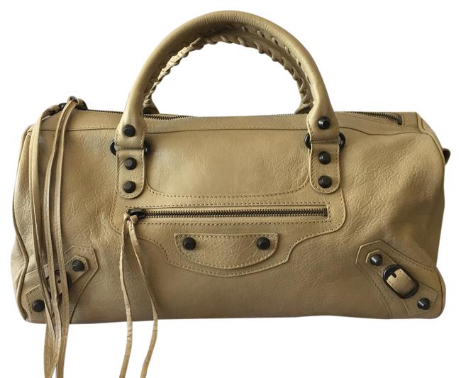 Balenciaga Shoulder Bag Twiggy CreamPraline Leather Satchel