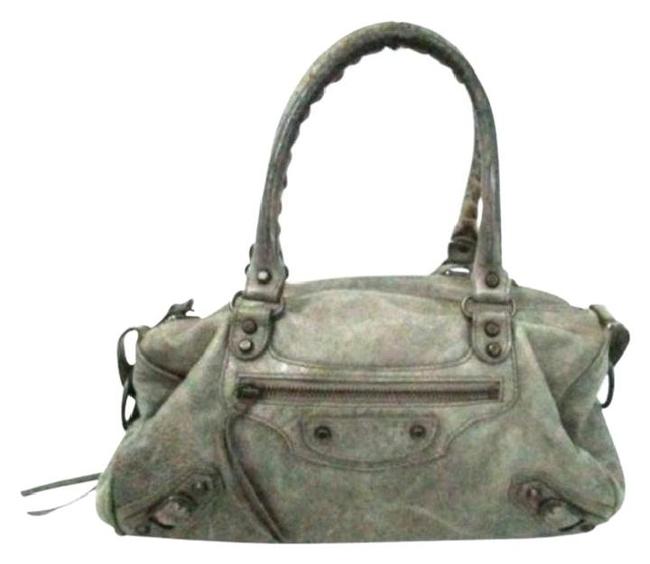 Balenciaga Two way City 207685 Khaki Leather Satchel