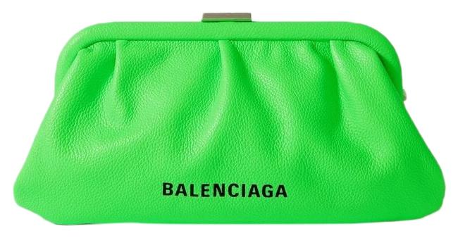 Balenciaga XS Cloud Printed Textured leather Clutch