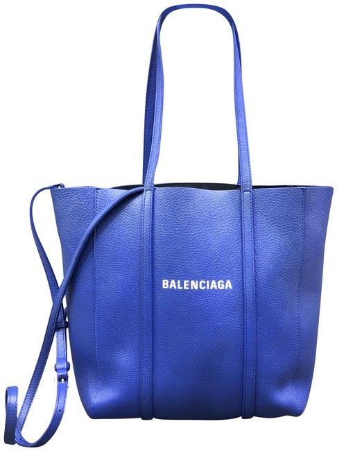 Balenciaga XS Everyday Blue Calfskin Leather Tote