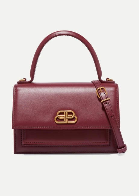 Balenciaga XS Sharp Burgundy Leather Cross Body Bag