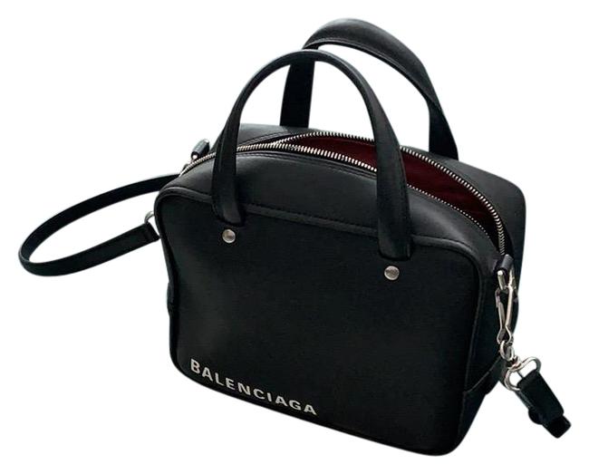 Balenciaga XS Square Black Leather Cross Body Bag