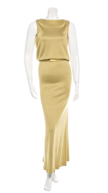 Bottega Veneta Gold Evening Maxi Long Formal Dress2 XS