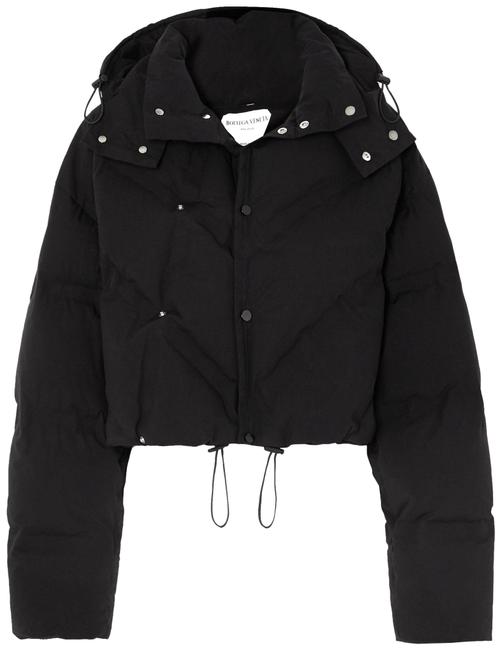 Bottega Veneta Black Hooded Quilted Cotton blend Jacket8 M