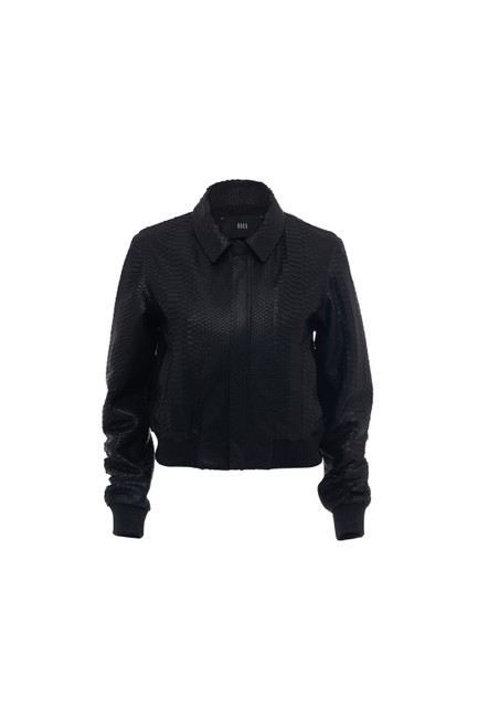 Bottega Veneta Black Python 48 Cm Jacket6 S