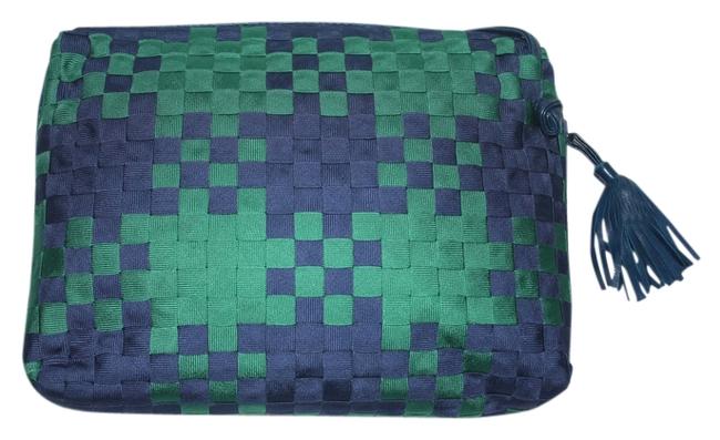 Bottega Veneta Blue Green Multi Woven Cross Body Bag