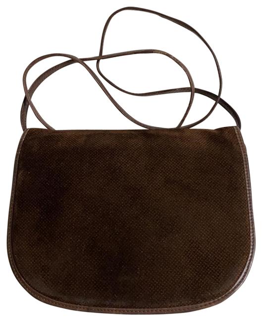 Bottega Veneta Brown Suede Leather Cross Body Bag