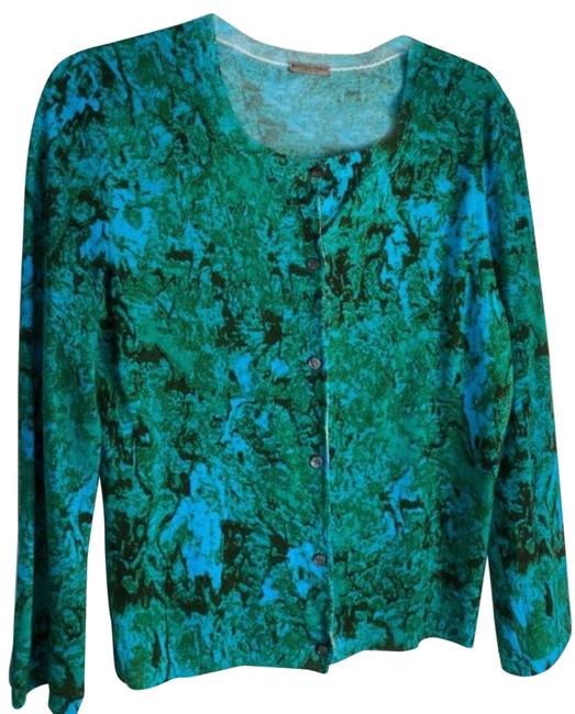 Bottega Veneta Green and Blue Pre aw15 Cardigan6 S