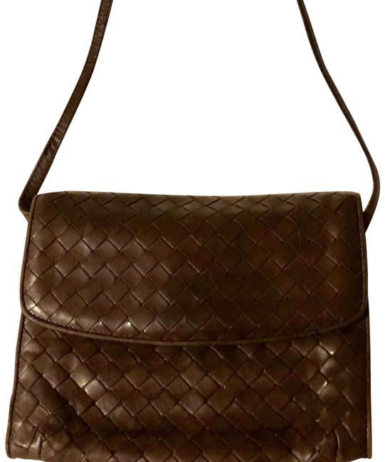 Bottega Veneta Intrecciato Brown Leather Cross Body Bag
