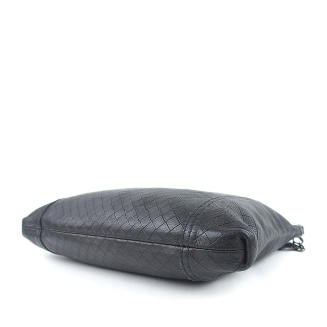 Bottega Veneta Intrecciomirage Black Leather Cross Body Bag