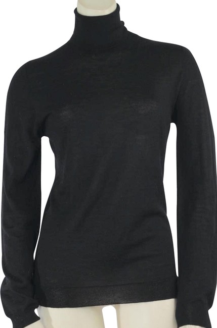 Bottega Veneta Knitted Turtleneck Cashmere Silk Black Sweater