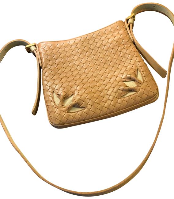 Bottega Veneta Light Brown Leather Cross Body Bag