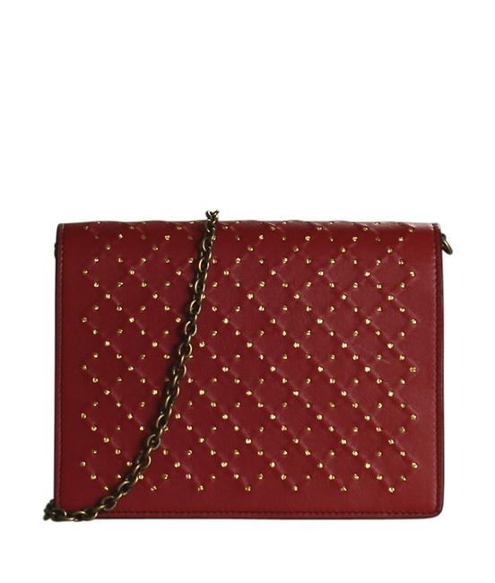 Bottega Veneta Micro Studded 190074 Red Leather Cross Body Bag