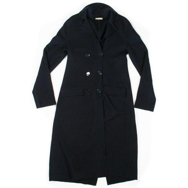 Bottega Veneta Navy Blue Long Wool Button Up It 42 Us Coat4 S