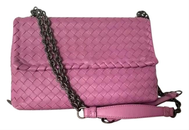 Bottega Veneta Shoulder Olimpia CrossbodyShoulder Fuschia PinkPurple Nappa Leather Cross Body Bag