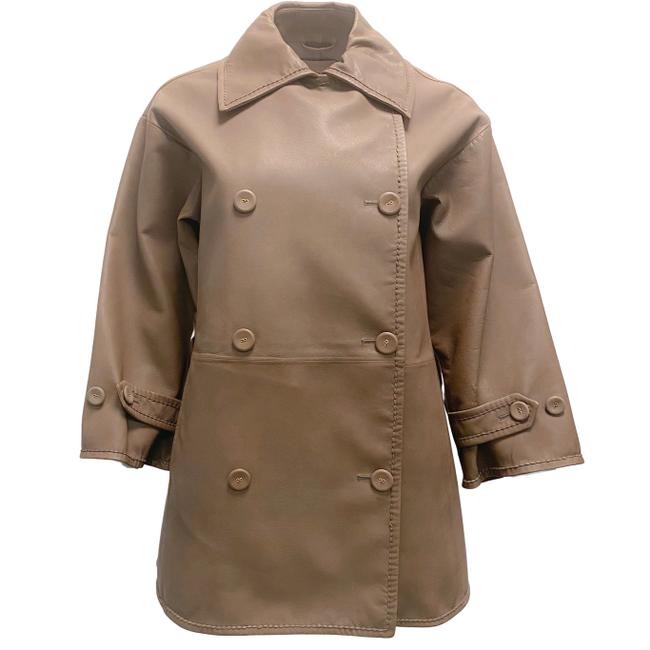 Bottega Veneta Taupe Cropped Sleeve Jacket6 S