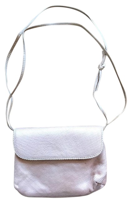 Bottega Veneta Vintage Light Pink Woven Canvas Cross Body Bag