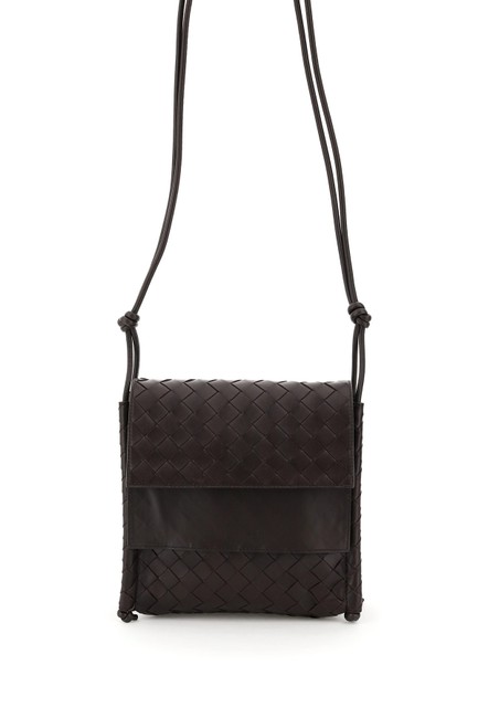 Bottega Veneta Woven 15 Brown Cross Body Bag