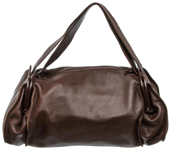 Bottega Veneta 492932 Pebbled Brown Leather Shoulder Bag