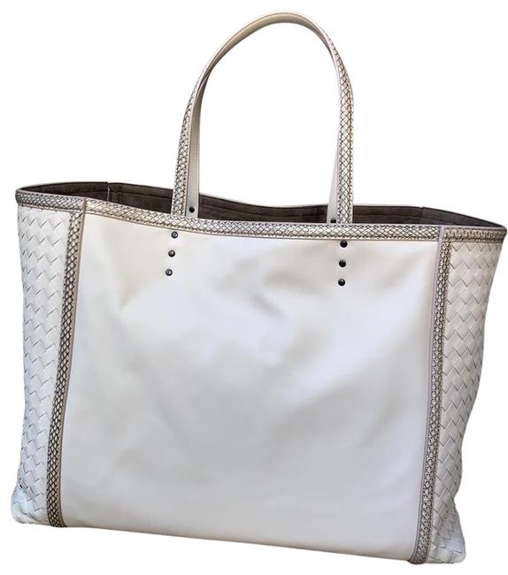 Bottega Veneta Ayers Cream Nappa Leather Tote