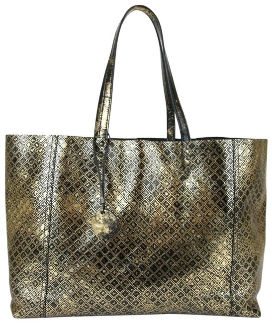 Bottega Veneta Bag Intrecciomirage 298780 8414 GoldBlack Leather Tote