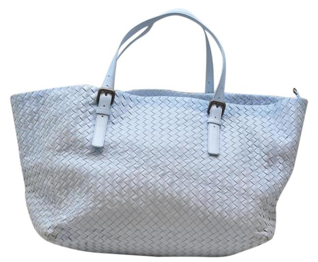 Bottega Veneta Bag Large Intrecciato Nappa Blue Leather Tote