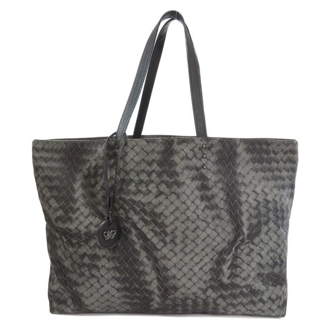 Bottega Veneta Bag Pattern Nylon Ladies Gray Intrecciato Tote