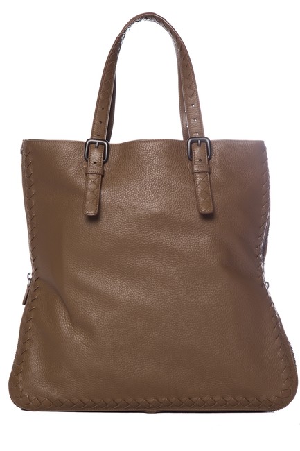 Bottega Veneta Bag Woven Side zip Brown Leather Tote