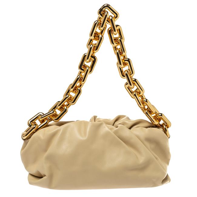 Bottega Veneta Beige Leather The Chain Pouch Shoulder Bag