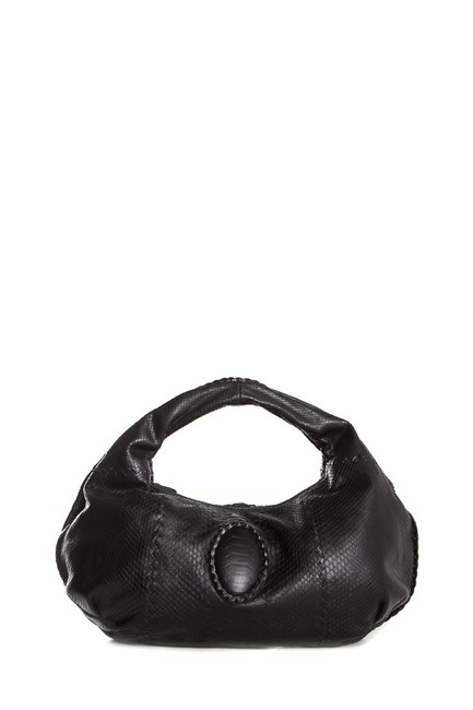 Bottega Veneta Black Handle Brown Shoulder Bag