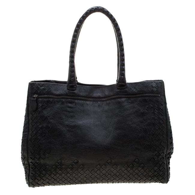 Bottega Veneta Black Intrecciato Leather Tote