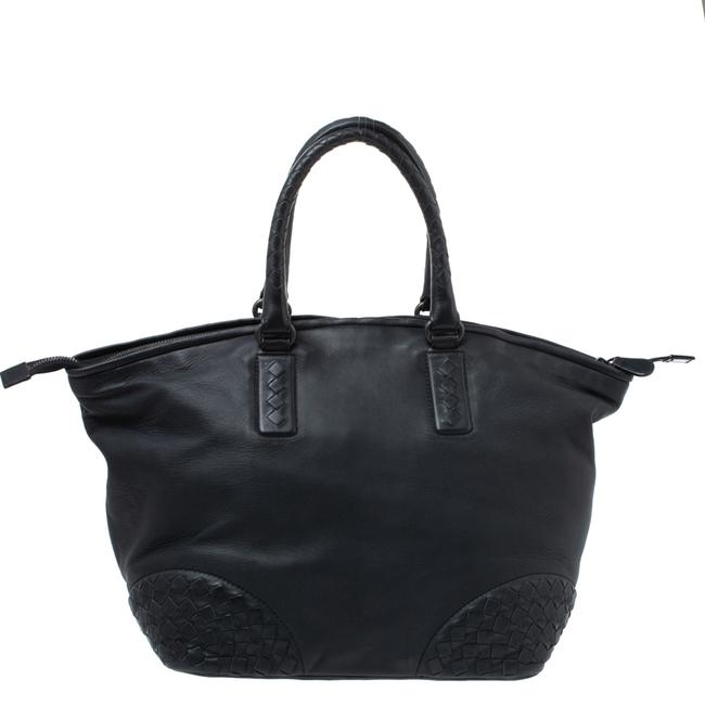 Bottega Veneta Black Leather Satchel