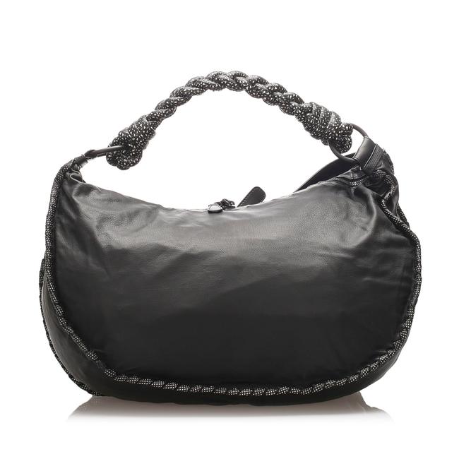 Bottega Veneta Black Leather Shoulder Bag