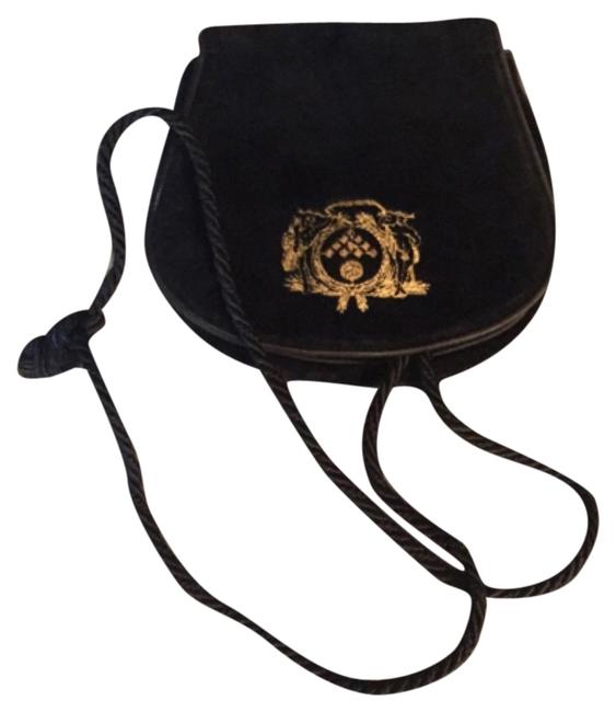 Bottega Veneta Black Suede Shoulder Bag