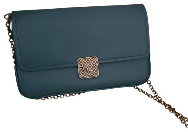 Bottega Veneta Blue Leather Shoulder Bag