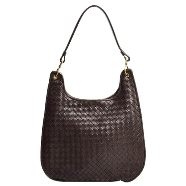 Bottega Veneta Brown Intrecciato Leather Shoulder Bag