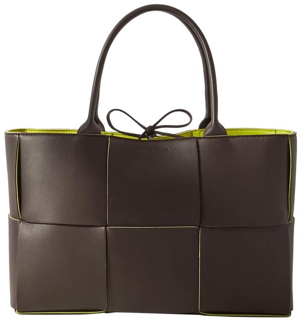 Bottega Veneta Cabas Small Intrecciato Brown Leather Tote