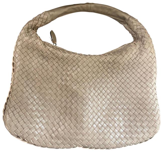 Bottega Veneta Class Bv Purse Taupe Leather Hobo Bag